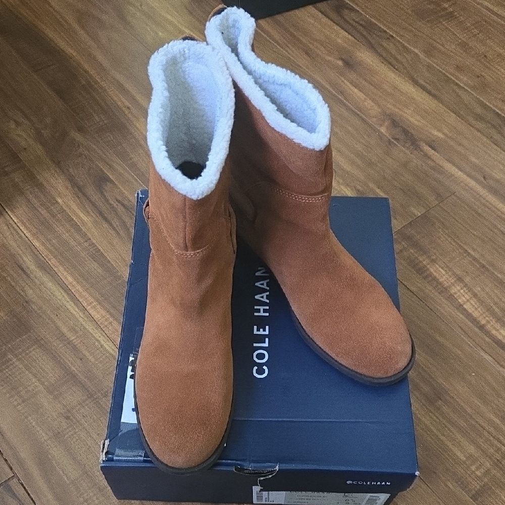 Cole Haan Women's Brown Suede Winter Boots